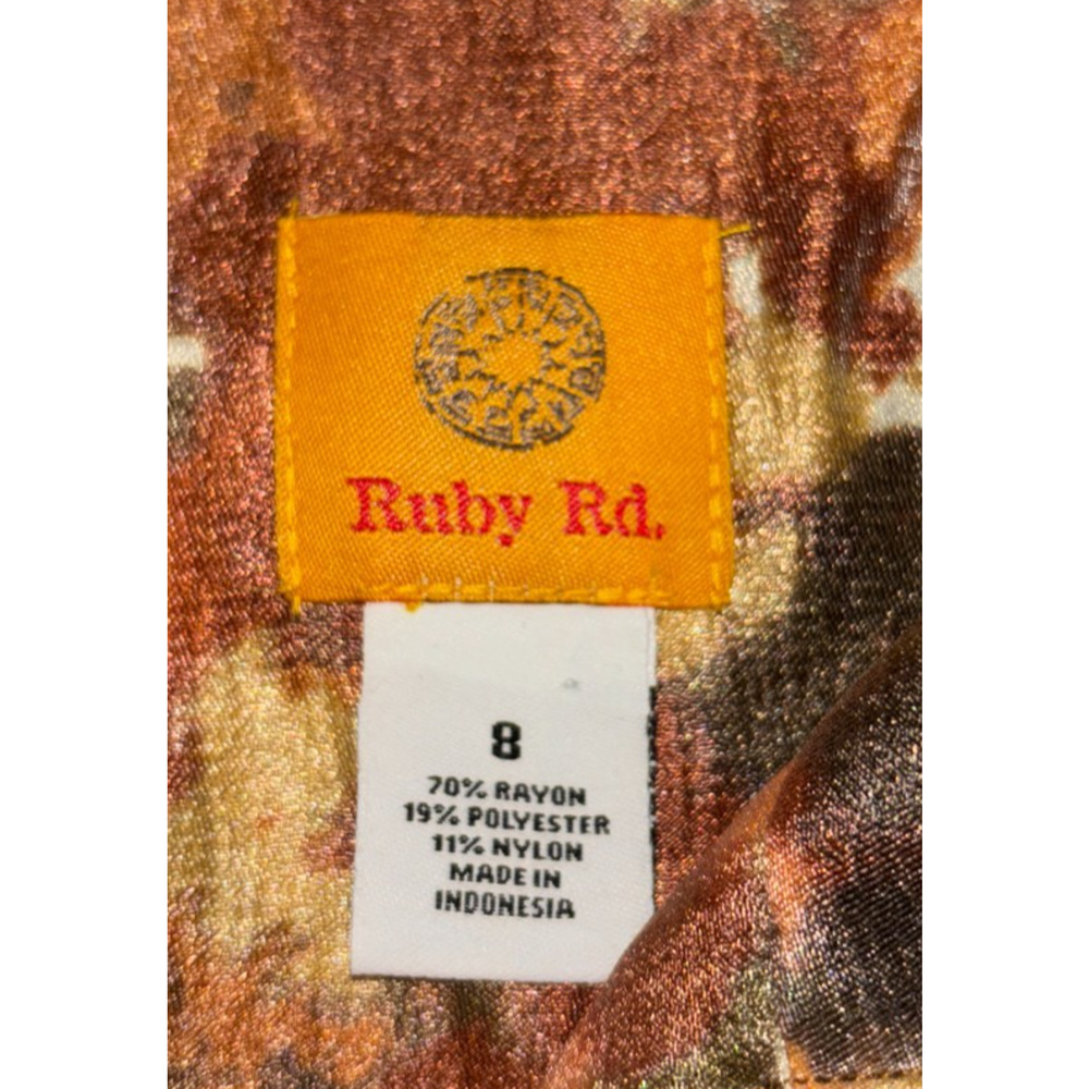 Ruby Rd Jacket Abstract Print Rust Green Full Zip… - image 3